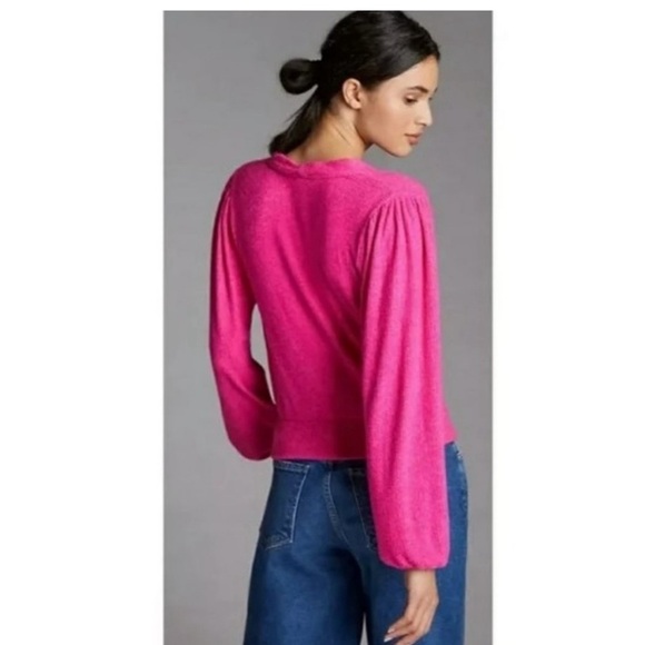 Anthropologie Amadi Rocio Surplice Wrap Top NWT SZ XL - Picture 4 of 14